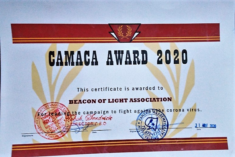 CAMACA AWARD OF EXCELLENCE TO BeLA